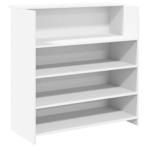 vidaXL feh&eacute;r, r&eacute;tegelt fa recepci&oacute;s asztal 100 x 50 x 103,5 cm