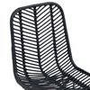 vidaXL &Eacute;tkezősz&eacute;k 2 pcs Fekete 44 x 47 x 85 cm Rattan &eacute;s Vas
