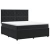 vidaXL Boxspring &aacute;gy matraccal fejt&aacute;ml&aacute;val Fekete 140 x 190 cm B&aacute;rsony