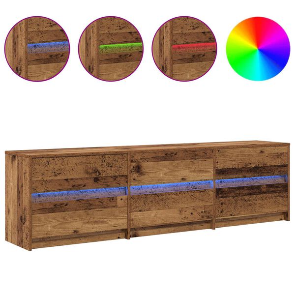 vidaXL TV egys&eacute;gek 2 pcs &Ouml;reg fa 180 x 34 x 50 cm Faanyag