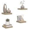 vidaXL 4 db t&ouml;lgysz&iacute;nű MDF lebegő fali polc 23 x 23,5 x 3,8 cm
