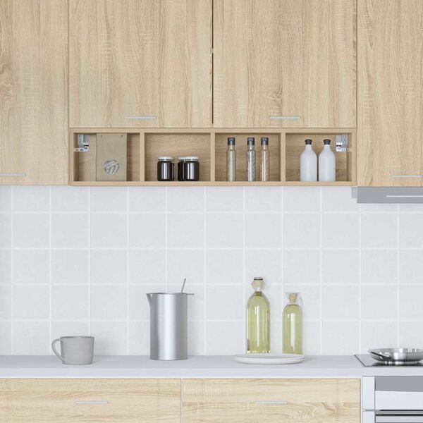 vidaXL F&uuml;ggő szekr&eacute;ny Sonoma t&ouml;lgy 20 x 29,5 x 100 cm Faanyag