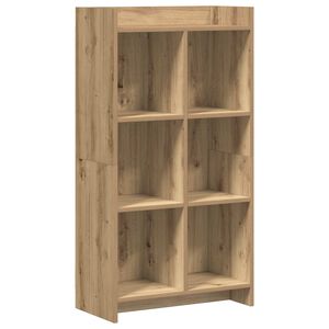 vidaXL K&ouml;nyvszekr&eacute;ny K&eacute;zműves T&ouml;lgy sz&iacute;nű 59 x 30 x 111 cm Szerelt Fa