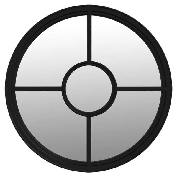 vidaXL fekete kerek vas kerti t&uuml;k&ouml;r cm k&uuml;lt&eacute;ri haszn&aacute;latra 60 x 4 cm