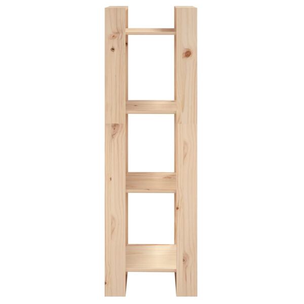 vidaXL tömör fenyőfa könyvszekrény/térelválasztó 41x35x125 cm