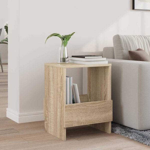 vidaXL Magazin &aacute;llv&aacute;ny Sonoma t&ouml;lgy 35 x 30 x 45 cm