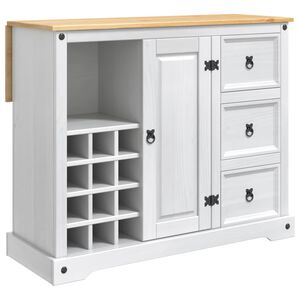 VidaXL Konyhai T&aacute;rol&aacute;s Feh&eacute;r &eacute;s M&eacute;zes Viasszal 112 x 70 x 91,5 cm