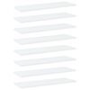 vidaXL 8 db feh&eacute;r szerelt fa k&ouml;nyvespolc 60 x 20 x 1,5 cm