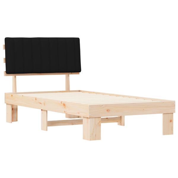 vidaXL &Aacute;gykeret K&aacute;rpitozott Fejt&aacute;ml&aacute;val Fekete 100 x 200 cm