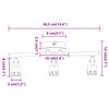 vidaXL Mennyezeti spotl&aacute;mpa Nikkel 36,5 x 10 x 12,5 cm F&eacute;m