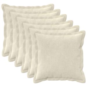 vidaXL P&aacute;rna huzat 6 db HOUTEN Kr&eacute;msz&iacute;nű 30 x 30 cm Mikrosz&aacute;las Pl&uuml;ss