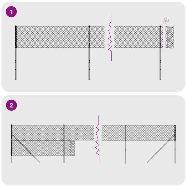 vidaXL z&ouml;ld dr&oacute;tker&iacute;t&eacute;s c&ouml;vekekkel 2 x 25 m