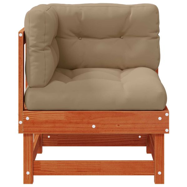 vidaXL Kerti Sarokkanap&eacute; T&ouml;m&ouml;r fenyő Viaszbarna