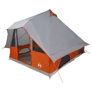 vidaXL Tipi s&aacute;tor 8 szem&eacute;lyes Sz&uuml;rke &eacute;s narancs taft