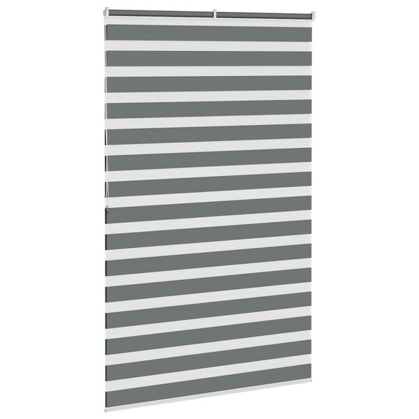 vidaXL zebrafüggönnyel sötét szürke szövetszélesség 145,9cm poliészter