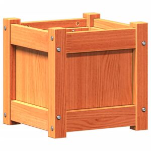 vidaXL viaszbarna t&ouml;m&ouml;r fenyőfa kerti vir&aacute;gl&aacute;da 31 x 31 x 31 cm