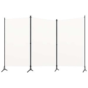 vidaXL feh&eacute;r 3 paneles sz&ouml;vetparav&aacute;n 260x180 cm