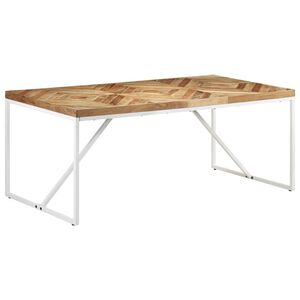 vidaXL t&ouml;m&ouml;r ak&aacute;cfa &eacute;s mang&oacute;fa &eacute;tkezőasztal 180 x 90 x 76 cm