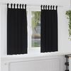 vidaXL Fekete F&uuml;gg&ouml;ny Gyűrűkkel 2 pcs Fekete 175 x 140 cm Poli&eacute;szter