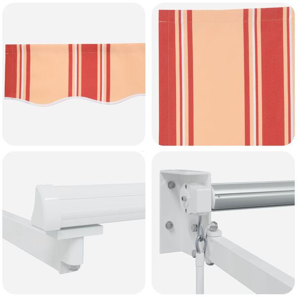 vidaXL Napernyő S&aacute;rga &eacute;s narancs 350 x 250 x 165 cm Poli&eacute;szter