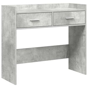 vidaXL Konzolasztal Betonsz&uuml;rke 90 x 35 x 80 cm Szerelt Fa
