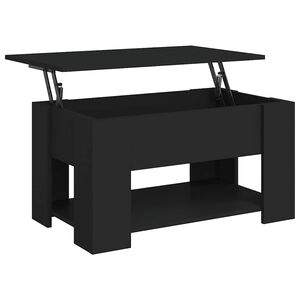 vidaXL fekete szerelt fa doh&aacute;nyz&oacute;asztal 79 x 49 x 41 cm