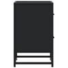 vidaXL 2 darab fekete tömör szerelt fa éjjeliszekrény 40 x 31 x 50 cm