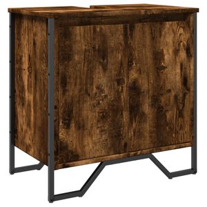 vidaXL f&uuml;st&ouml;s t&ouml;lgy szerelt fa f&uuml;rdőszobai mosd&oacute;szekr&eacute;ny 60x35x60 cm