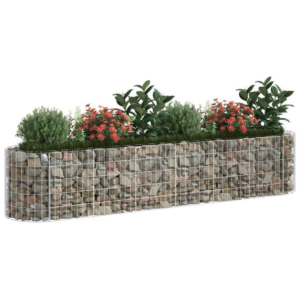 vidaXL horganyzott vas gabion magas&aacute;gy&aacute;s 260 x 50 x 50 cm