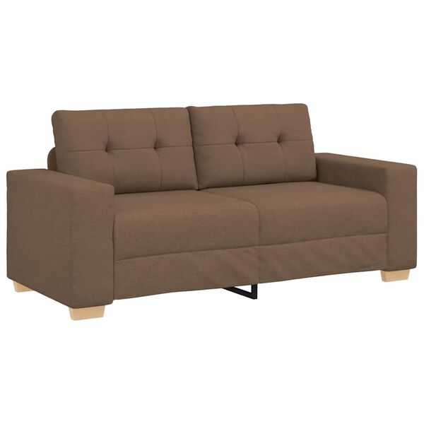 vidaXL barna sz&ouml;vet loveseat kanap&eacute; 140 cm