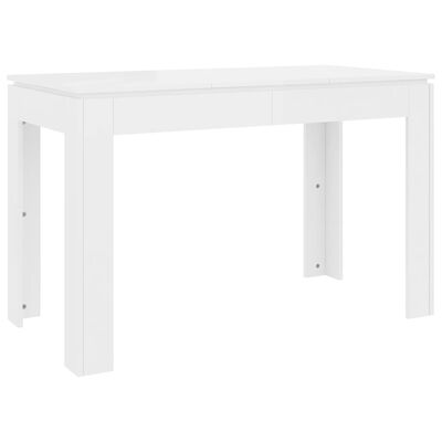 vidaXL magasfényű fehér forgácslap étkezőasztal 120 x 60 x 76 cm
