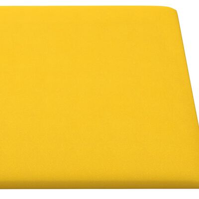 vidaXL 12 db sárga bársony fali panel 30 x 15 cm 0,54 m²