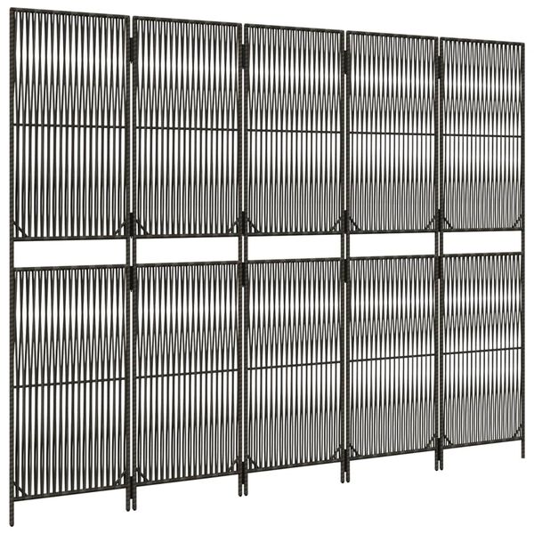 vidaXL sz&uuml;rke 5-paneles polyrattan t&eacute;relv&aacute;laszt&oacute;