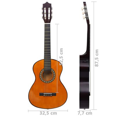 vidaXL klasszikus hársfa gitár kezdőknek és gyerekeknek 1/2 34"