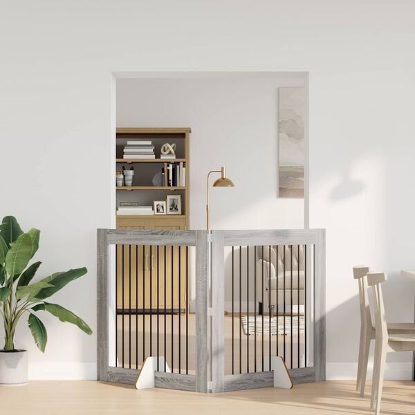 vidaXL Kutyaj&aacute;tsz&oacute; 2 pcs Sz&uuml;rke Sonoma 100 x 100 cm Horganyzott ac&eacute;l