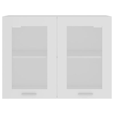 vidaXL fehér forgácslap függő üvegszekrény 80 x 31 x 60 cm