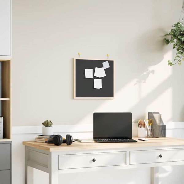 vidaXL fekete kr&eacute;tat&aacute;bla t&ouml;m&ouml;r fenyőfa kerettel 40x40 cm