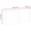 vidaXL sz&uuml;rke WPC kerti magas&aacute;gy&aacute;s 200 x 50 x 91 cm