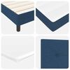 vidaXL Boxspring &aacute;gy matraccal matracmal K&eacute;k 200 x 200 cm sz&ouml;vet