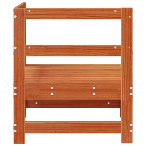 vidaXL Kerti Sarokkanap&eacute; T&ouml;m&ouml;r fenyő Viaszbarna 62 x 62 x 70,5 cm