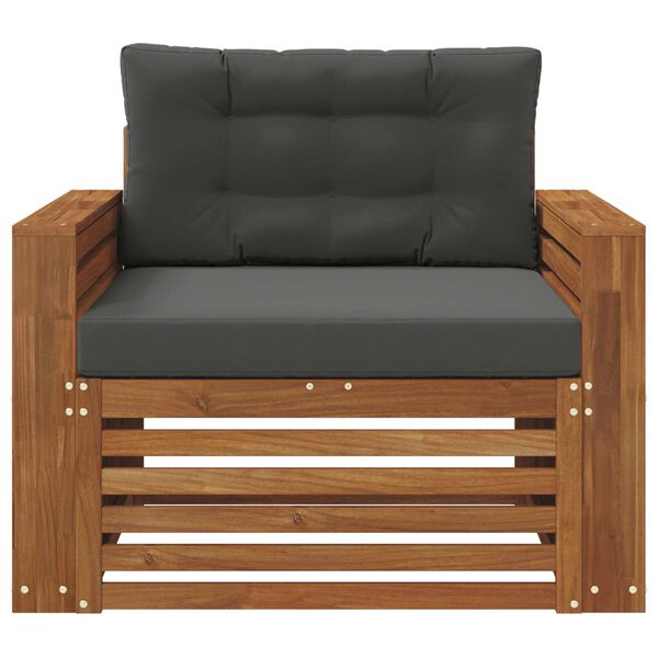 vidaXL K&uuml;lt&eacute;ri kanap&eacute; szett T&ouml;m&ouml;r ak&aacute;cfa &eacute;s poli&eacute;szter Term&eacute;szetes