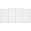 vidaXL 10 db íves horganyzott vas gabion kosár 400x50x180/200 cm
