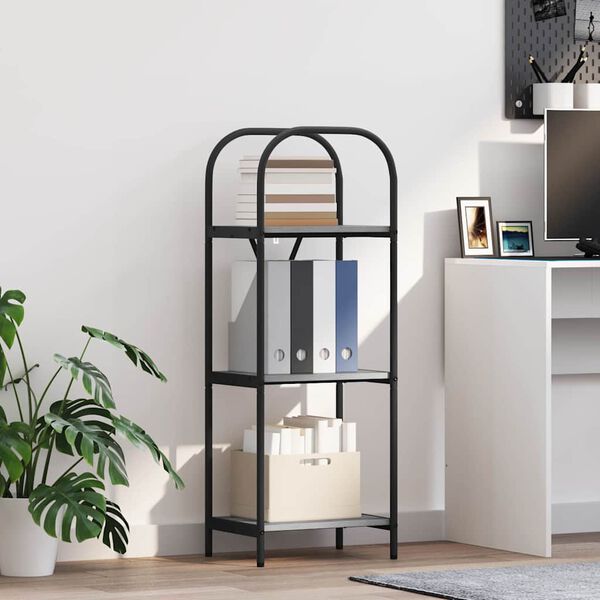 vidaXL K&ouml;nyvespolc Sz&uuml;rke Sonoma 40 x 30 x 109 cm Faanyag