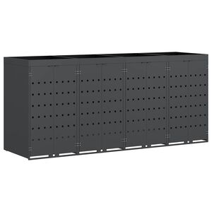 vidaXL Gurul&oacute;s kuka t&aacute;rol&oacute; 4 kuk&aacute;hoz Antracit 272 x 77,5 x 121,5 cm