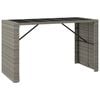 vidaXL sz&uuml;rke polyrattan &uuml;veglapos kerti asztal 185 x 80 x 110 cm