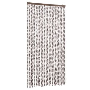 vidaXL t&oacute;psz&iacute;nű &eacute;s feh&eacute;r zsen&iacute;lia rovarf&uuml;gg&ouml;ny 100 x 220 cm