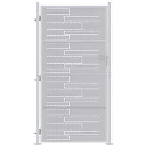 vidaXL Kerti kapu 85 x 174 cm Rozsdamentes ac&eacute;l Ez&uuml;st Z&aacute;rolhat&oacute;