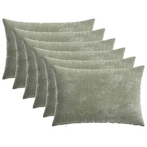 vidaXL P&aacute;rna huzat 6 db HEERLEN Z&ouml;ld 30 x 50 cm Chenille Sz&ouml;vet