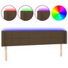 vidaXL s&ouml;t&eacute;tbarna sz&ouml;vet LED-es fejt&aacute;mla 183 x 16 x 78/88 cm