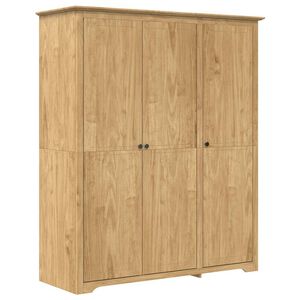 vidaXL Ruh&aacute;sszekr&eacute;ny BODO M&eacute;z barna 146 x 53,5 x 173 cm Szerelt Fa
